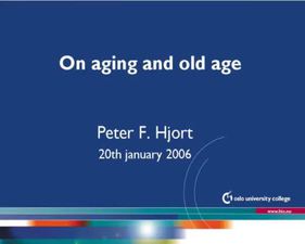 Link til Peter F. Hjort - On aging and old age