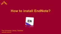 Link til How to install EndNote?